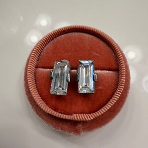 Elegant Silver Crystal Earrings